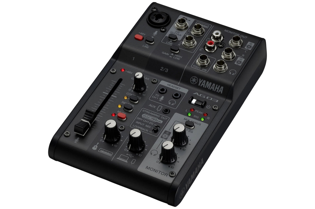 Yamaha AG03MK2 3-Channel Live Streaming Loopback Audio USB Mixer (Certified Refurbished)