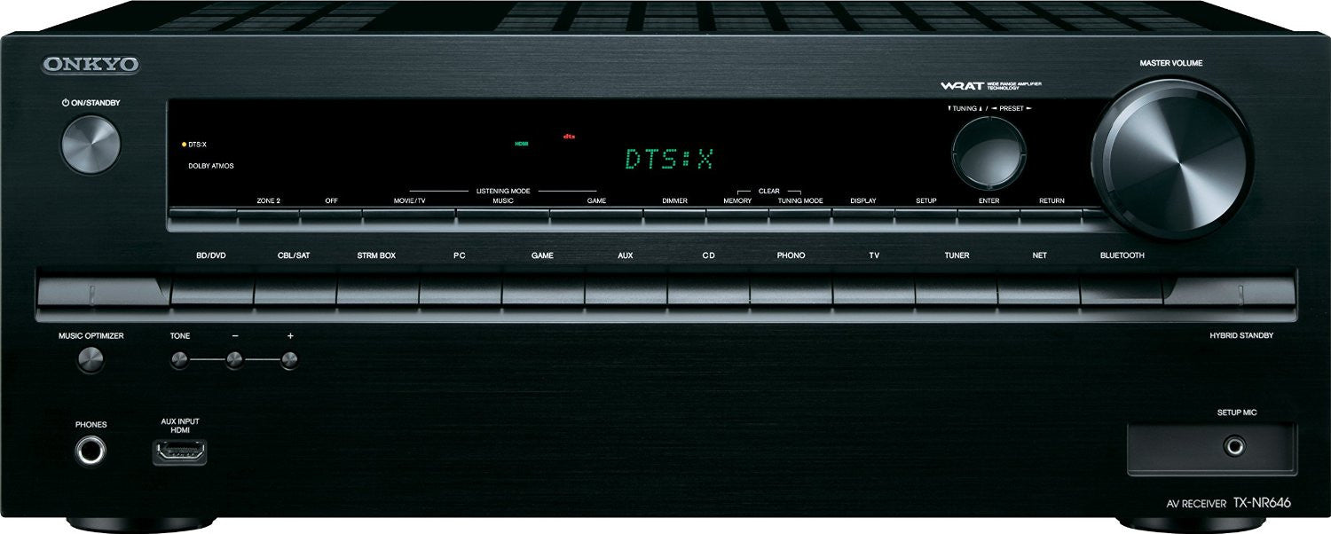 ONKYO 7.2ch対応AVセンター TX-NR646 ブラック ジャンク Onkyo TX-NR646 7.2-Channel Receiver (Certified Refurbished)
