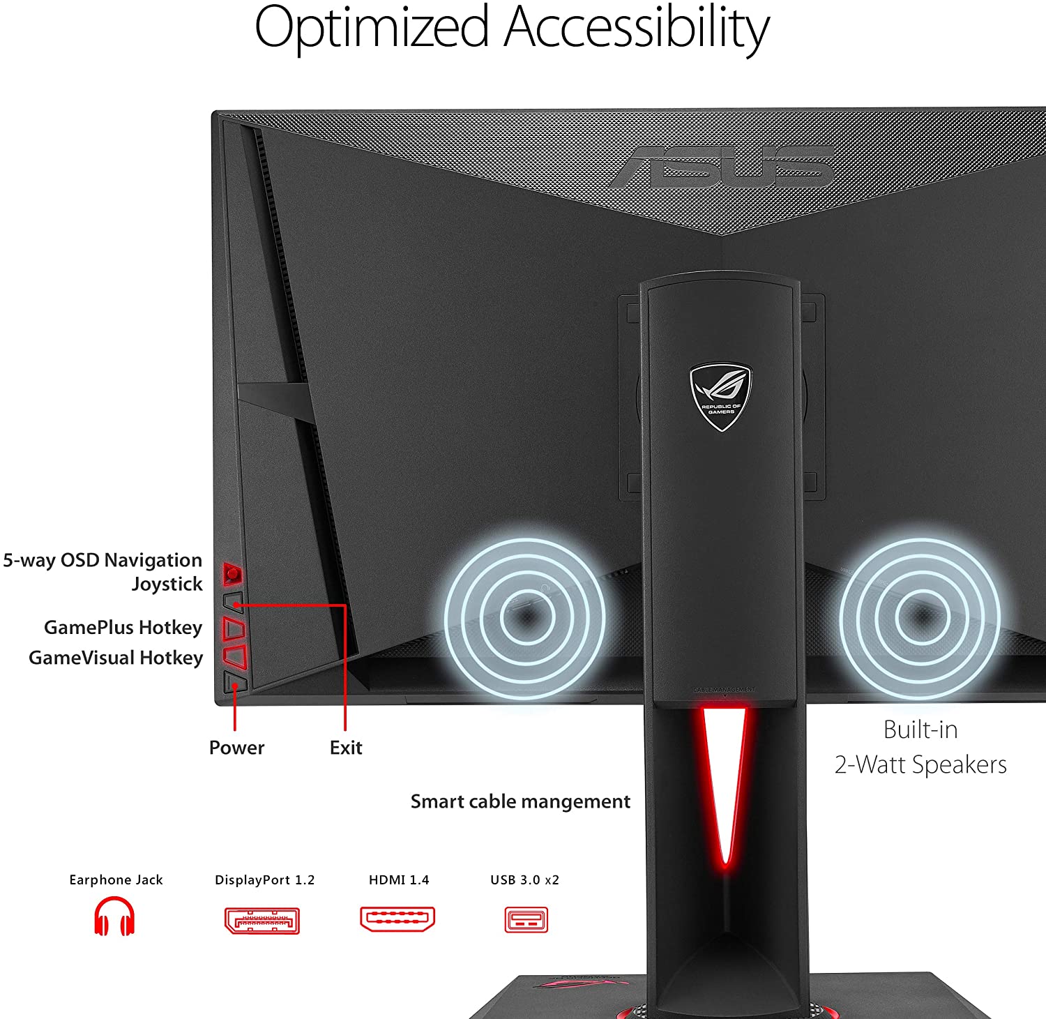 ASUS ROG Swift PG279QZ 27" WQHD G-SYNC Gaming Monitor 165Hz 1440p IPS with Eye Care DisplayPort HDMI USB (Certified Refurbished)