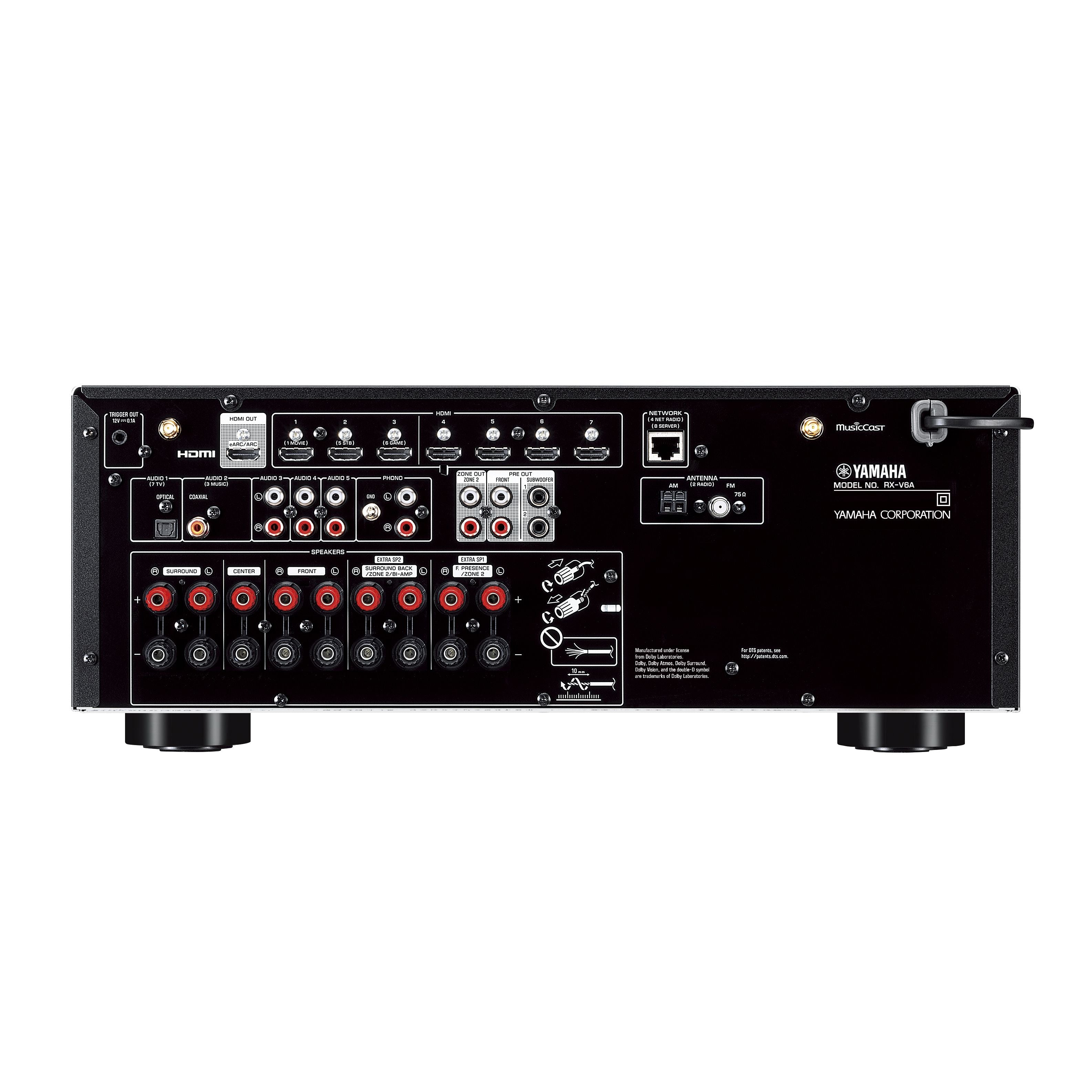 Yamaha RX-V6A 7.2-Channel AV Receiver with 8K HDMI and MusicCast (Certified Refurbished)
