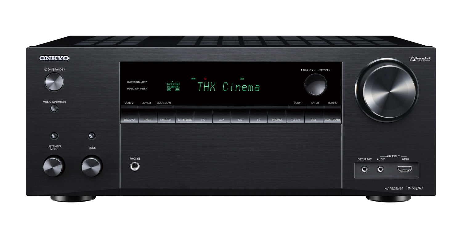Onkyo TX-NR797 AV Receiver Front THX, Atmos, 9.2 Channel