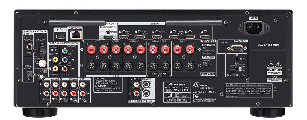 Pioneer VSX-LX103 7.2-ch Network AV Receiver (Certified Refurbished)