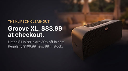 Klipsch Groove XL, certified refurbished, $83.99 at checkout
