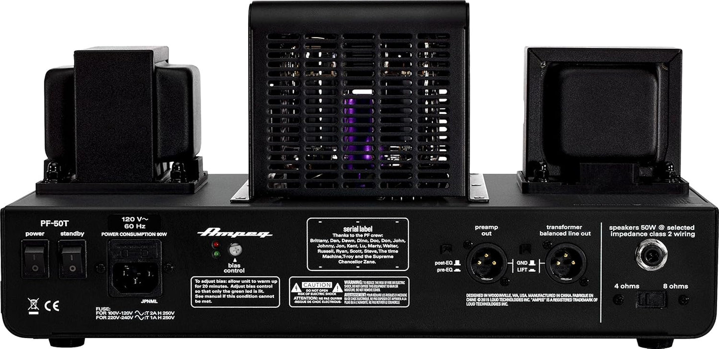 Ampeg PF50T Portaflex Series 50W Bass Head Amplifier (Certified Refurbished)