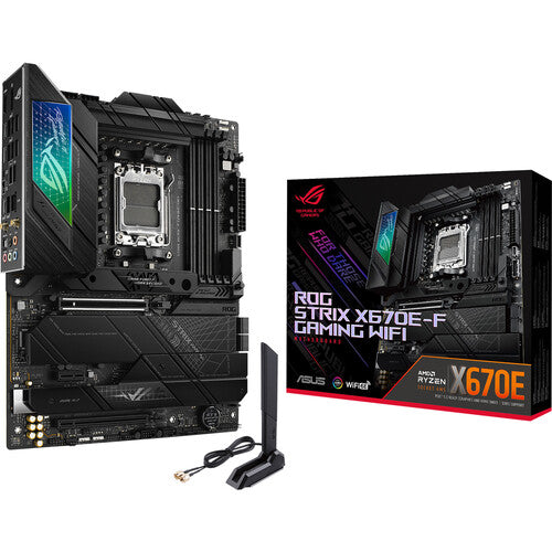 ASUS ROG Strix X670E-F Gaming WIFI6E Socket AM5 (LGA 1718) Ryzen 7000 Gaming Motherboard(PCIe 5.0, DDR5,16 + 2 Power Stages,Four M.2 Slots (Certified Refurbished)