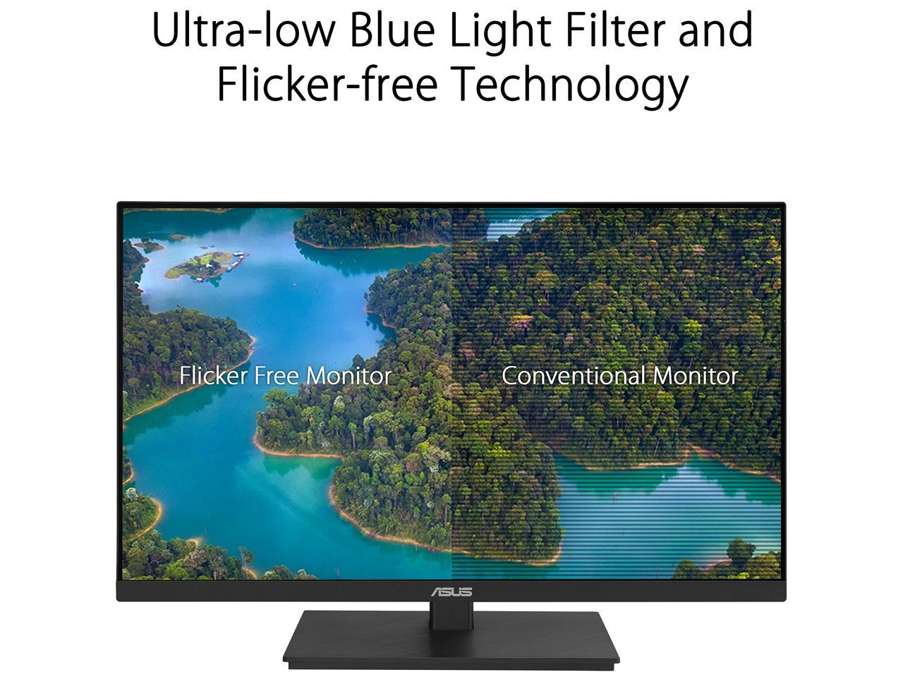 ASUS VA24ECPSN Docking Monitor – 23.8 inch, Full HD, IPS, Frameless, USB-C, RJ45, 75Hz, Adaptive-Sync, Stereo Speakers, Low Blue Light, Flicker Free, Ergonomic Design, Wall Mountable (Certified Refurbished)