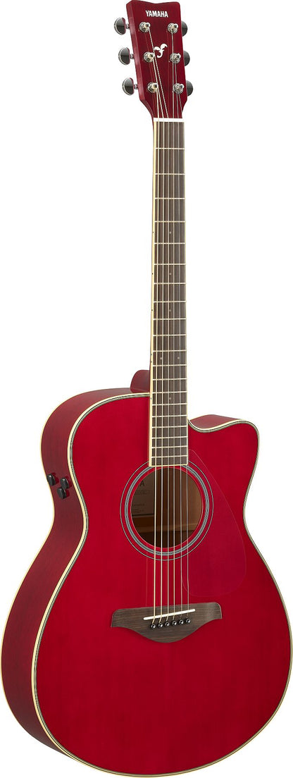 Yamaha FSCTA RR Folk/Concert TransAcoustic 6-String RH Acoustic Electric Guitar - Ruby Red (Certified Refurbished)