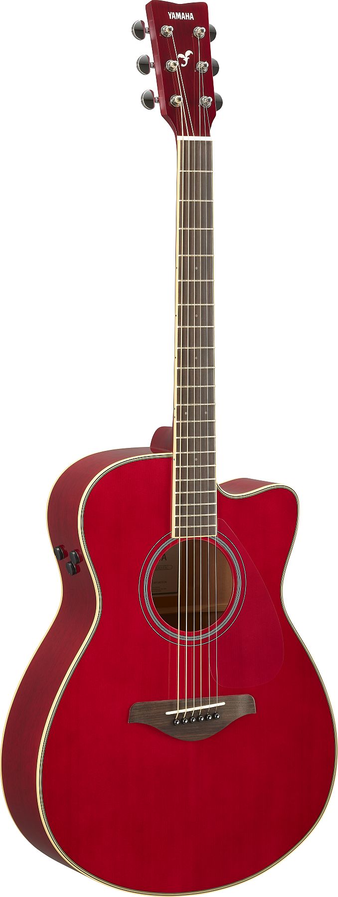 Yamaha FSCTA RR Folk/Concert TransAcoustic 6-String RH Acoustic Electric Guitar - Ruby Red (Certified Refurbished)