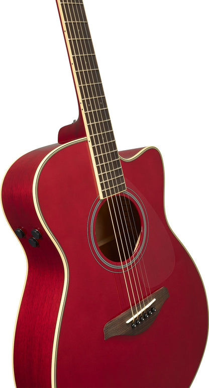 Yamaha FSCTA RR Folk/Concert TransAcoustic 6-String RH Acoustic Electric Guitar - Ruby Red (Certified Refurbished)