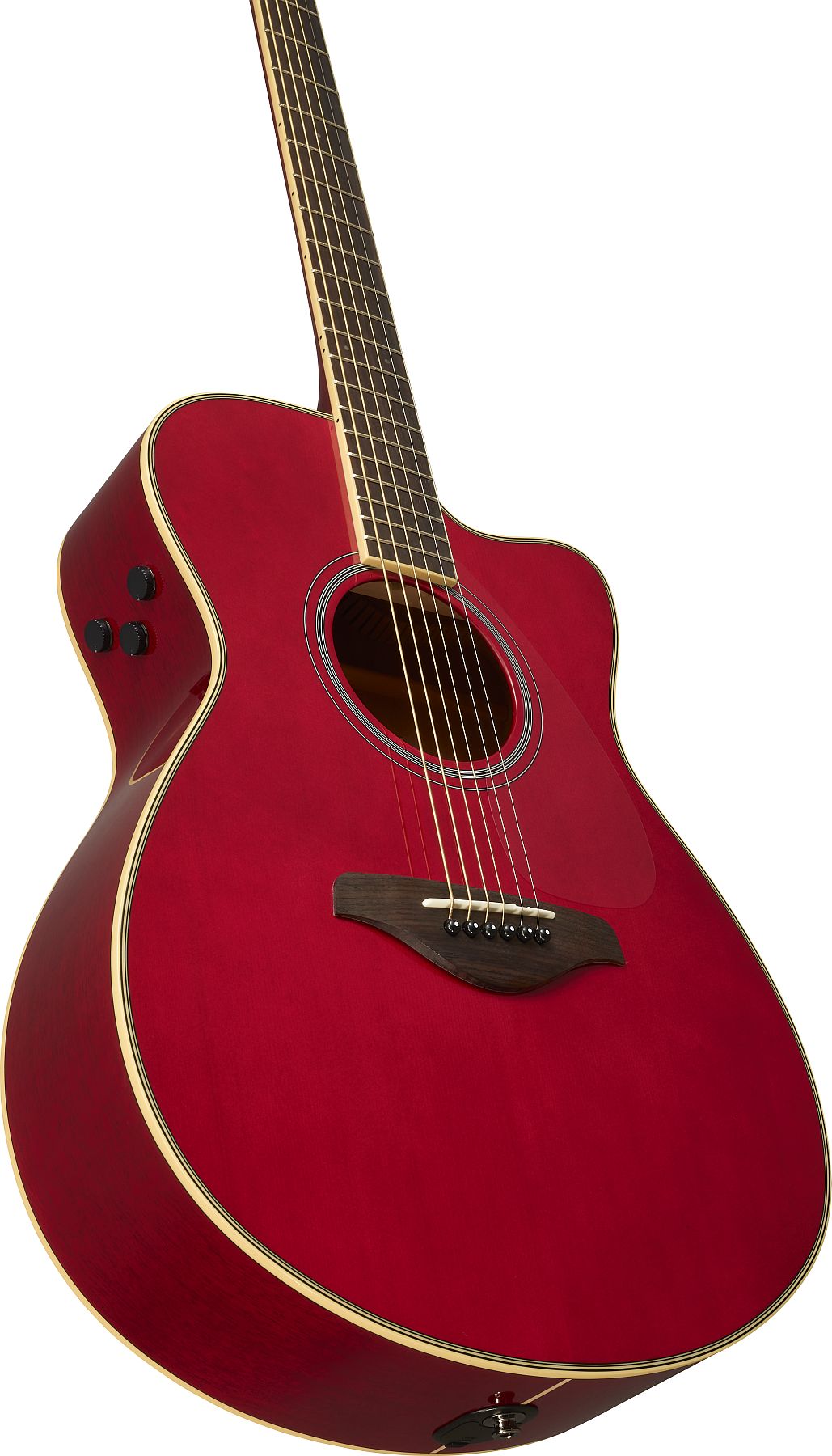 Yamaha FSCTA RR Folk/Concert TransAcoustic 6-String RH Acoustic Electric Guitar - Ruby Red (Certified Refurbished)