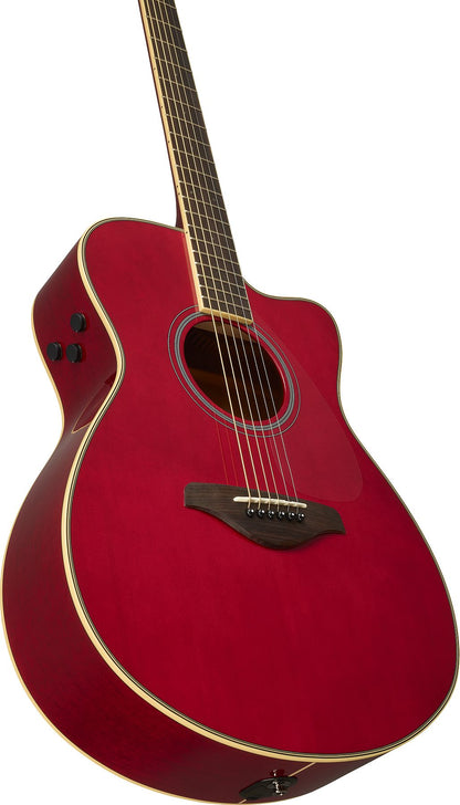Yamaha FSCTA RR Folk/Concert TransAcoustic 6-String RH Acoustic Electric Guitar - Ruby Red (Certified Refurbished)