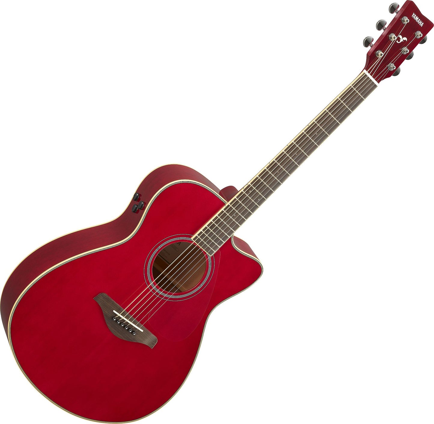 Yamaha FSCTA RR Folk/Concert TransAcoustic 6-String RH Acoustic Electric Guitar - Ruby Red (Certified Refurbished)