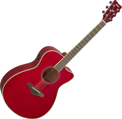 Yamaha FSCTA RR Folk/Concert TransAcoustic 6-String RH Acoustic Electric Guitar - Ruby Red (Certified Refurbished)