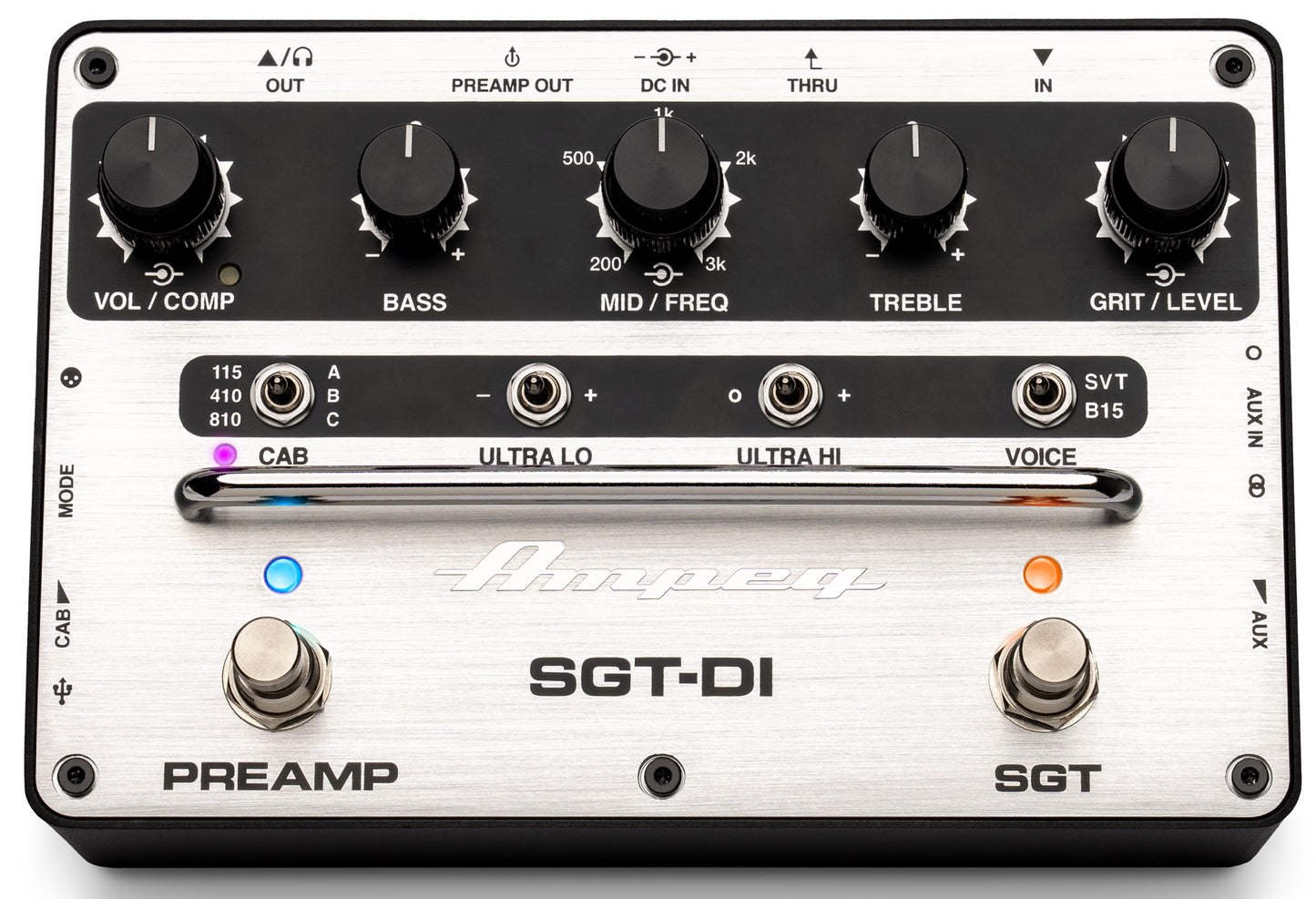 Ampeg SGTDI Preamp and DI All In One Stompbox (Certified Refurbished)
