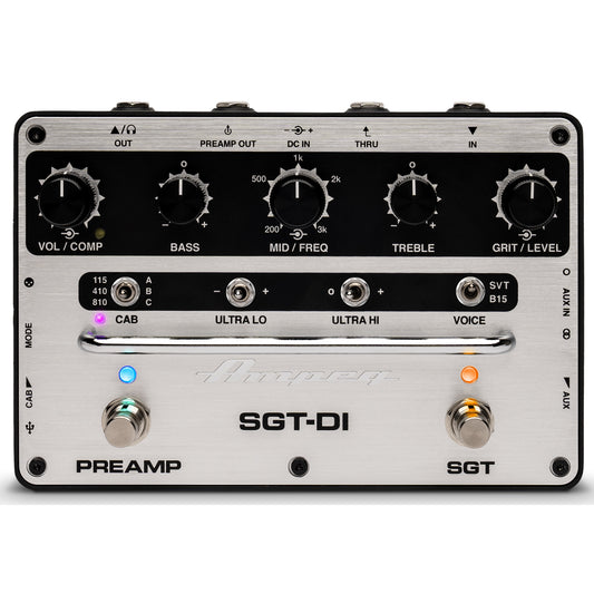 Ampeg SGTDI Preamp and DI All In One Stompbox (Certified Refurbished)