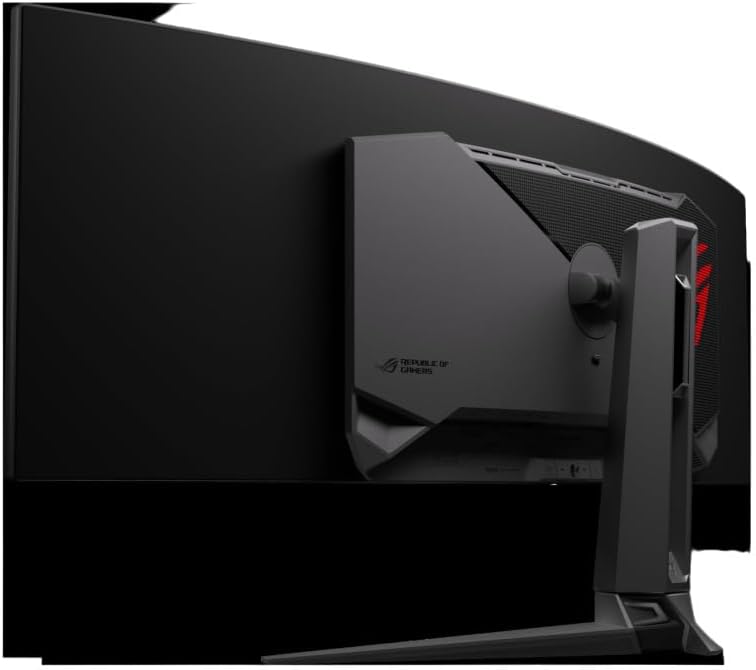 ASUS ROG Swift 49” Curved QD-OLED Gaming Monitor (PG49WCD) - Dual QHD 32:9 (5120x1440), 144Hz, 0.03ms, G-SYNC Compatible, Custom Heatsink, Uniform Brightness, Smart KVM, 90W USB-C PD, DisplayHDR 400 (Certified Refurbished)