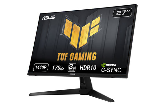 Asus TUF Gaming VG27AQZ1A Gaming Monitor – 27 inch WQHD (2560 x 1440), IPS, 170Hz (Above 144Hz), 1ms MPRT, Extreme Low Motion Blur, G-SYNC Compatible, HDR 10 (Certified Refurbished)