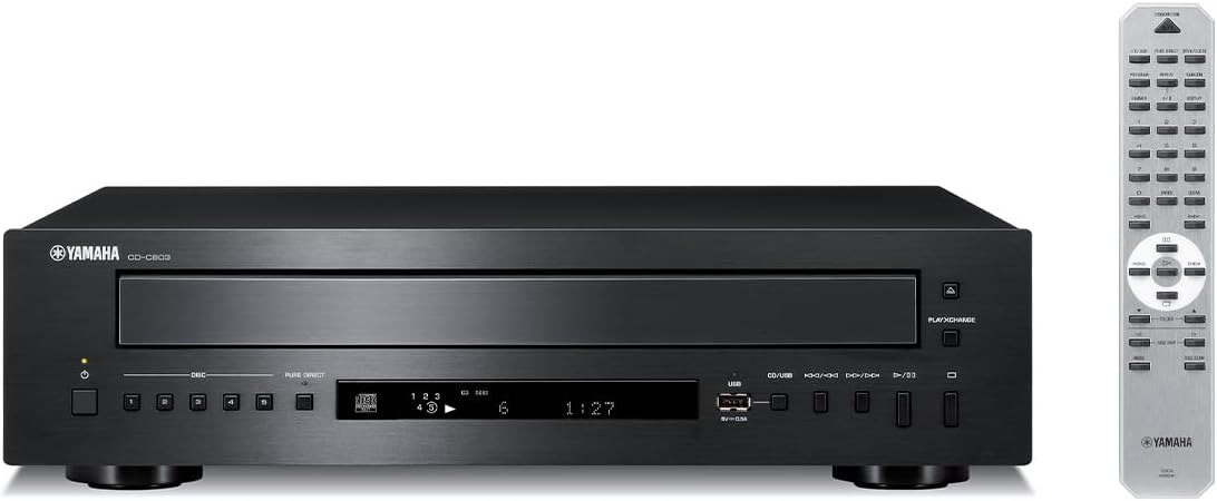 Yamaha CD-C603 5-Disc CD Changer with USB Playback (Certified Refurbished)