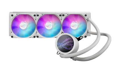 ASUS ROG Ryuo III 360 ARGB White Edition All-in-One Liquid CPU Cooler (360mm Radiator, Asetek 8th Gen Pump, Anime Matrix LED Display, ARGB Fans, Aura Sync, Intel LGA 1700/1200/115x & AMD AM5/AM4) (Certified Refurbished)