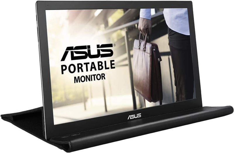 ASUS MB169B+ Portable USB Monitor - 16 inch (15.6 inch viewable), Full HD, USB-powered, IPS, Ultra-slim, Smart Case (Certified Refurbished)