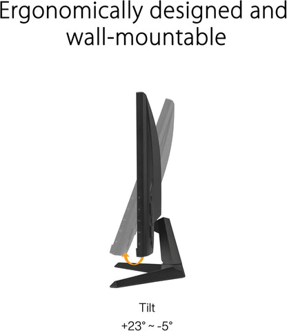 ASUS TUF Gaming 25” (24.5 inch viewable) 1080P Gaming Monitor (VG259Q3A) – Full HD, 180Hz, 1ms, Fast IPS, Extreme Low Motion Blur, FreeSync, Variable Overdrive, Speakers, 99% sRGB, Shadow Boost (Certified Refurbished)