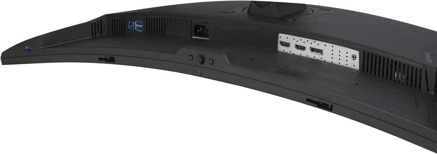 ASUS TUF Gaming 34” Ultra-Wide Curved HDR Monitor (VG34VQEL1A) - 21:9, UWQHD (3440 x 1440), 100Hz, Extreme Low Motion Blur, FreeSync, 1ms, DisplayPort, HDMI, USB, Tripod Socket, Height Adjustable (Certified Refurbished)