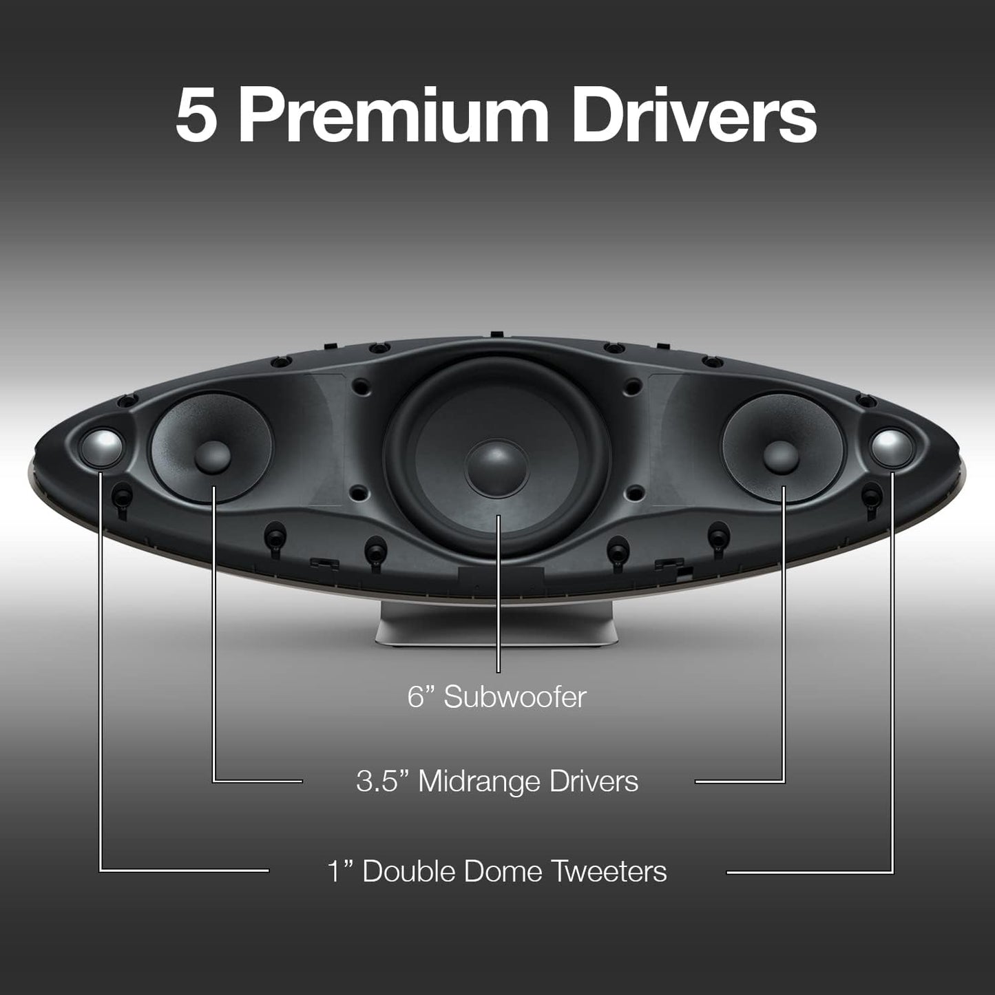 Bowers & Wilkins Zeppelin Wireless Speaker with 5 Drivers & Subwoofer (Certified Refurbished)