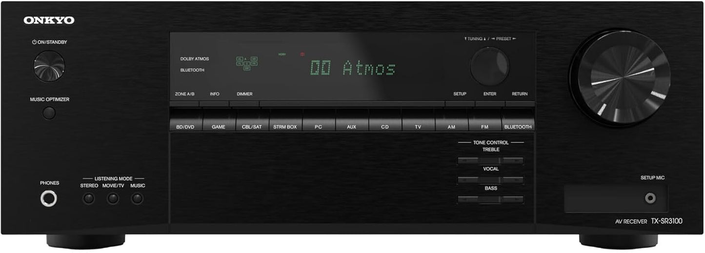 Onkyo TX-SR3100 5.2-Channel AV Receiver - Dolby Atmos, Dolby Height Virtualizer, Dolby Vision and More (Certified Refurbished)