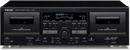 TEAC W-1200 Dual Cassette Deck with Recorder/USB/Pitch/Karaoke-Mic-in and Remote (Certified Refurbished)