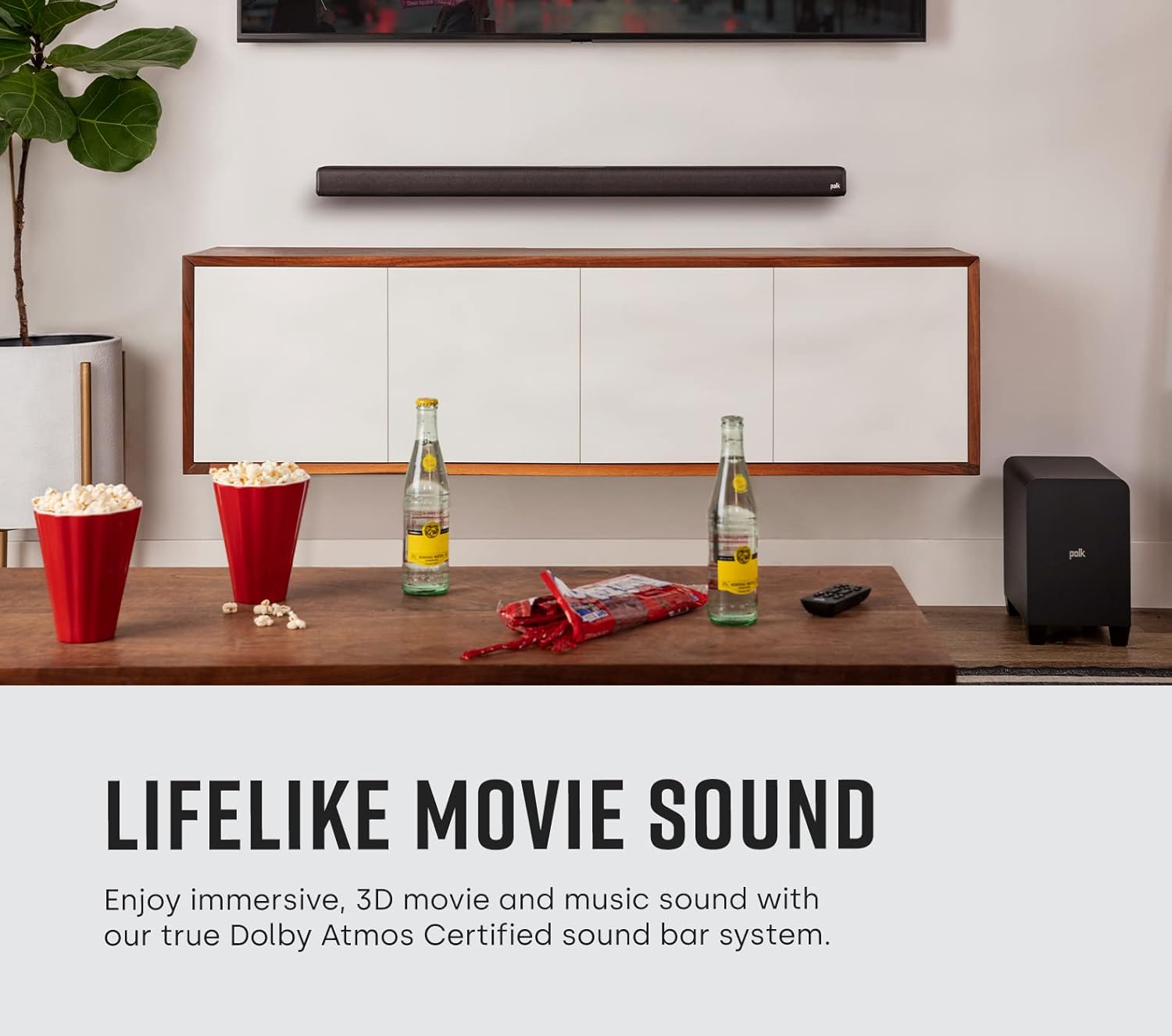 Polk Audio Signa S4 Dolby Atmos 3.1.2 Soundbar with Wireless Subwoofer (Certified Refurbished)