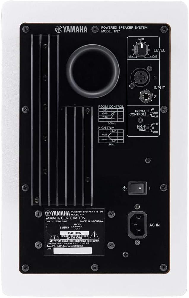 Yamaha HS7 W 6.5" Powered Studio Reference Monitor - Single (Certified Refurbished)