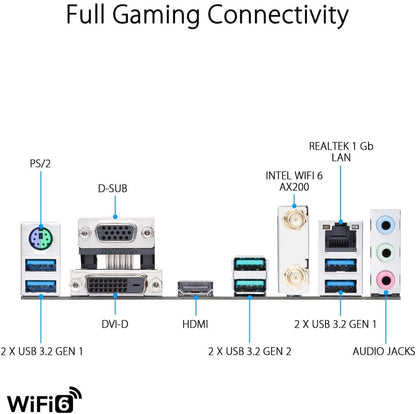 ASUS Prime B550M-A WiFi AMD (Ryzen AM4) micro ATX Motherboard with dual M.2, PCIe 4.0, Intel® WiFi 6, 1 Gb Ethernet, HDMI/D-Sub/DVI, SATA 6 Gbps, USB 3.2 Gen 2 Type-A, and Aura Sync RGB headers support (Certified Refurbished)