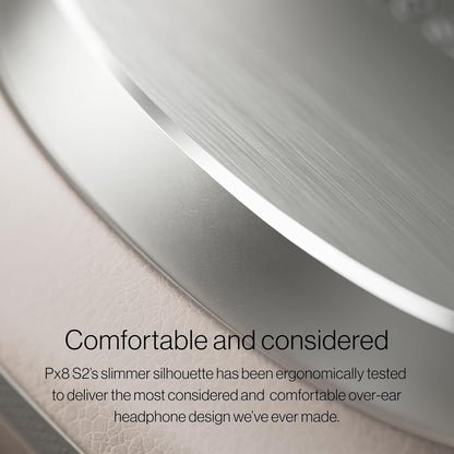 Bowers & Wilkins Px8 S2 Wireless Over-Ear Headphones, Active Noise Cancelling & Transparency Mode, High-Res Playback, 30H Playtime with Quick Charge Support, Bluetooth Headphones (Certified Refurbished)