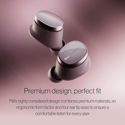 Bowers & Wilkins Pi8 True Wireless Earbuds - aptX Lossless, Active Noise Cancelling, Wireless Charging (Refurbished)
