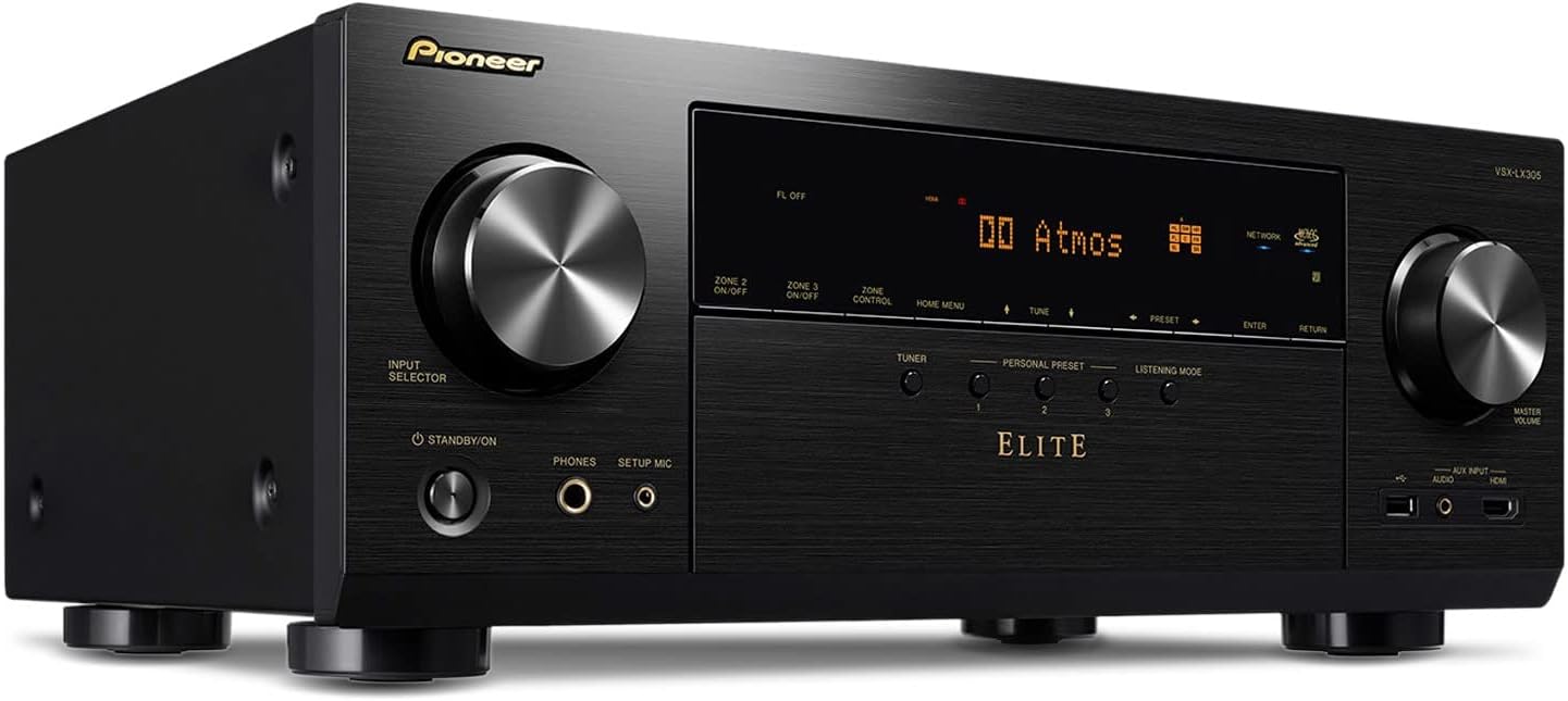 Pioneer Elite VSX-LX305 9.2 Channel Network AV Receiver (Certified Refurbished)
