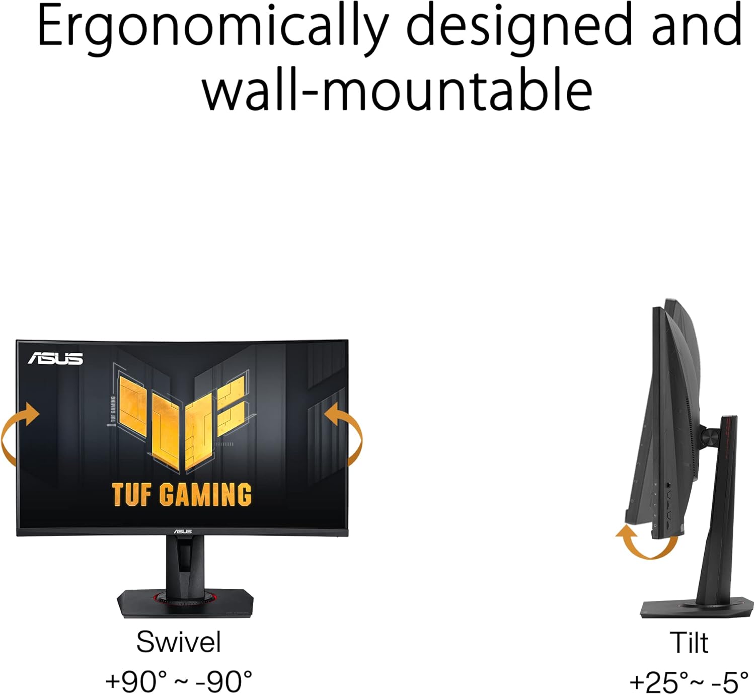 ASUS TUF VG27VQM 27" Class Full HD Curved Screen Gaming LCD Monitor (Certified Refurbished)