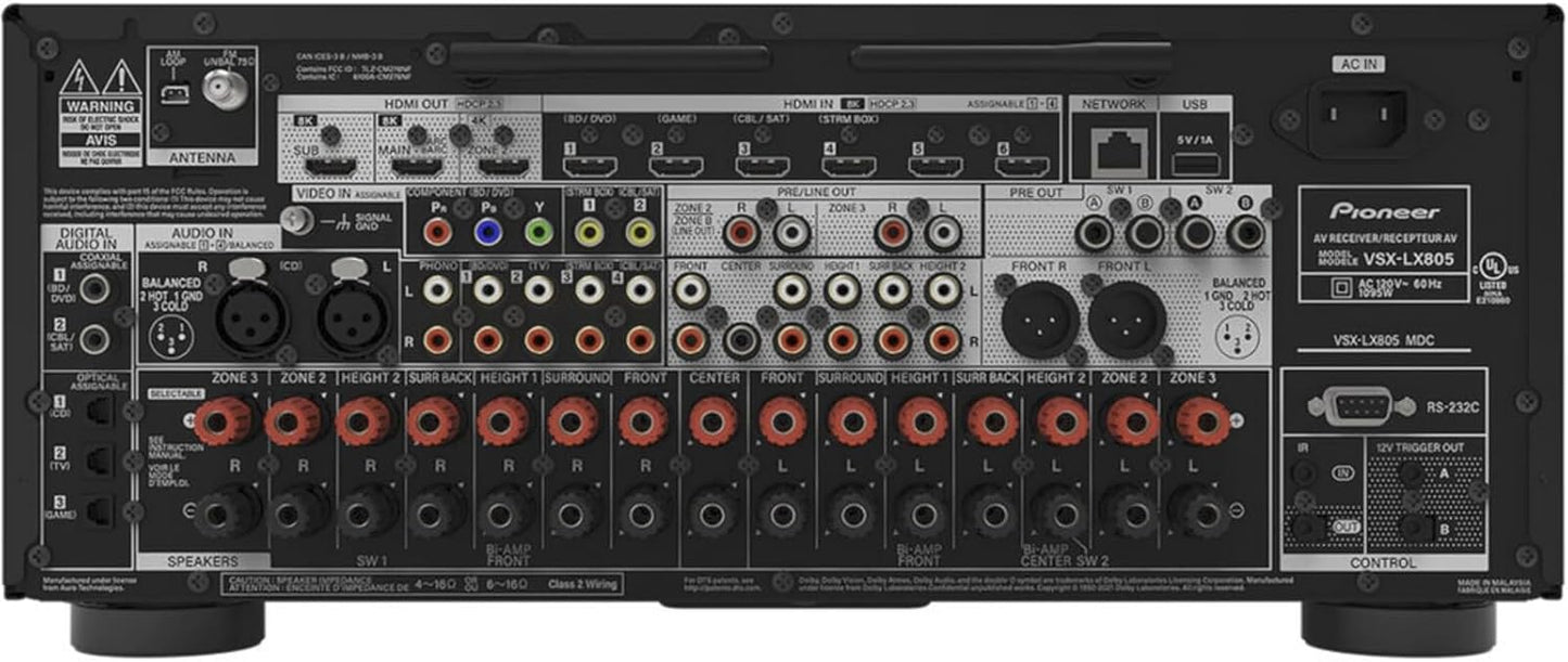 Pioneer Elite VSX-LX805 11.4 Channel AV Receiver (Certified Refurbished)
