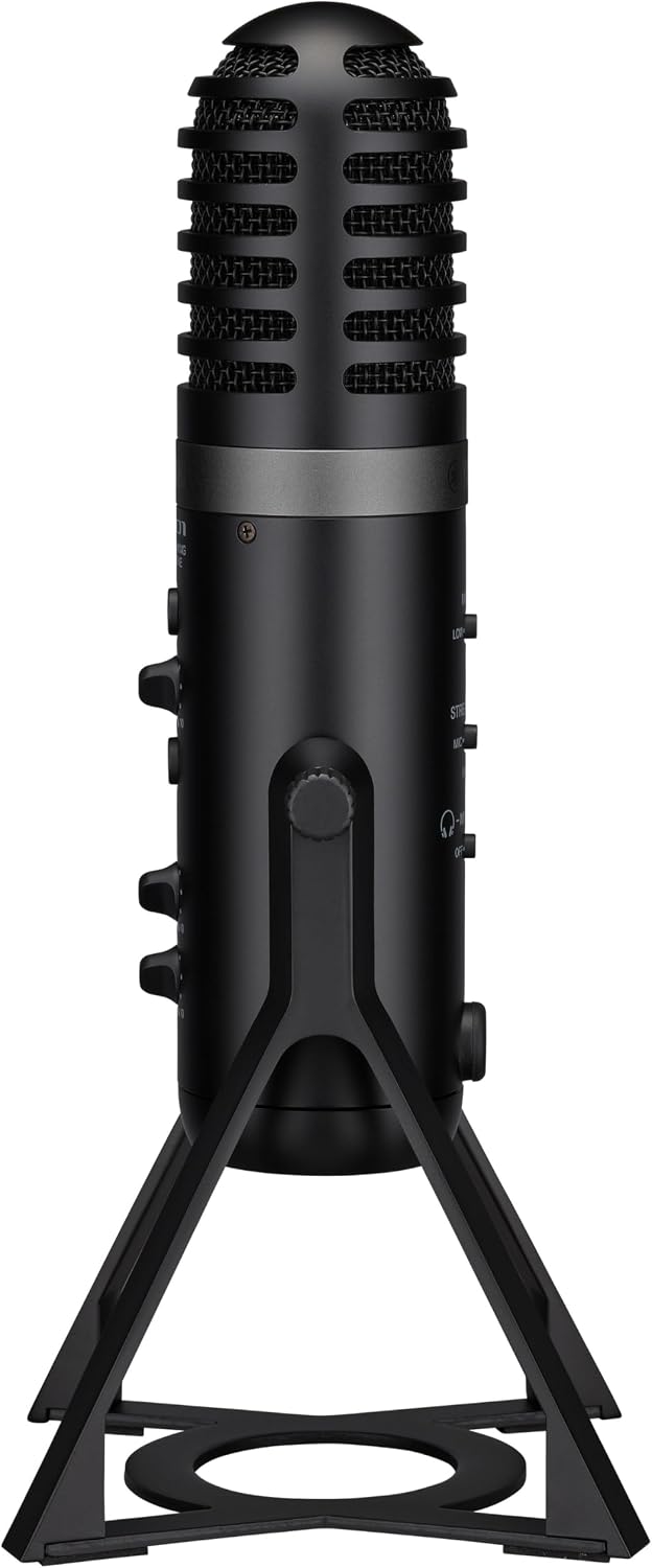 Yamaha AG01 Live Streaming USB Condenser Microphone, High Resolution Audio Recording and Playback, for Windows, Mac, iOS and Android (Certified Refurbished)