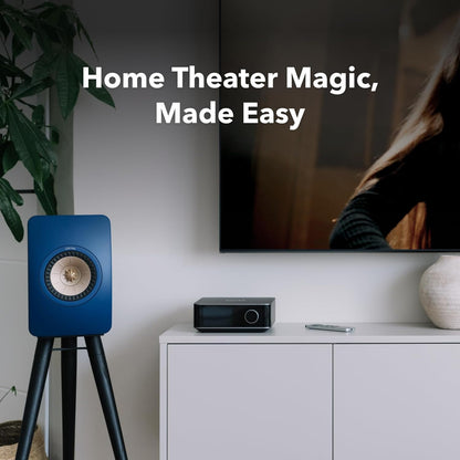 WiiM Amp Ultra with Voice Remote 2 | 100W Streaming Amplifier with Premium ESS ES9039Q2M DAC & Dual TI TPA3255 Amps | Built-in RoomFit EQ & Touchscreen | HDMI ARC, Optical, RCA Inputs (Certified Refurbished)