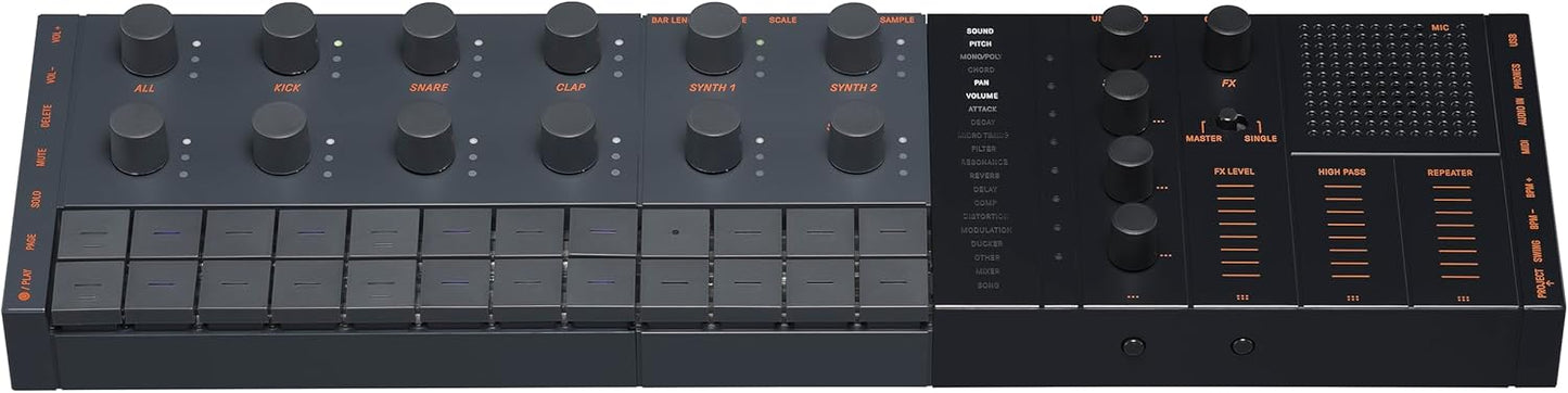 Yamaha SEQTRAK Music Creation Station, Sequencer, Drums, Synth & Sampler, 2000 Presets, Built-in Speaker & Mic, Visualizer, Rechargeable Battery, Bluetooth, Wi-Fi, USB-C (Certified Refurbished)