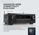 Denon AVR-X1700H 7.2 Ch. 80W 8K AV Receiver with HEOS® Built-in (Certified Refurbished)