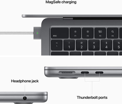 Macbook Air (13", 2022, M2 series) - Space Gray - French Canadian (Certified Refurbished)