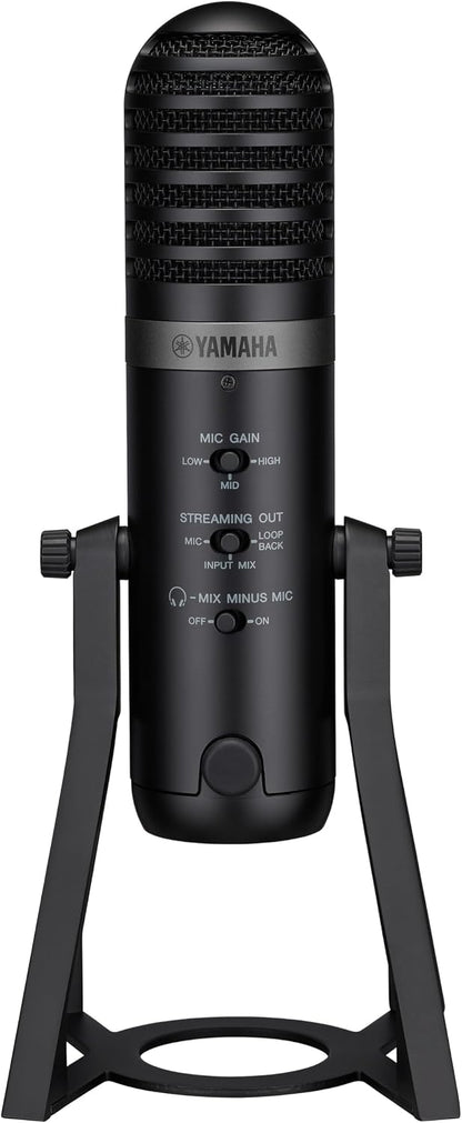 Yamaha AG01 Live Streaming USB Condenser Microphone, High Resolution Audio Recording and Playback, for Windows, Mac, iOS and Android (Certified Refurbished)