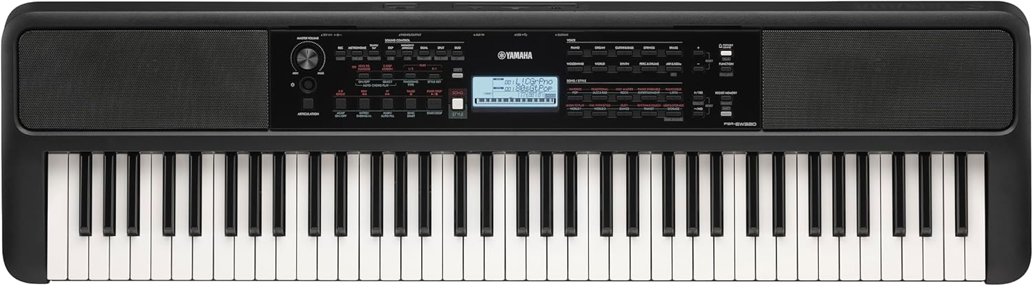 Yamaha PSR-EW320 76 Touch Sensitive Key Portable Keyboard for Beginners with Music Rest (Certified Refurbished)