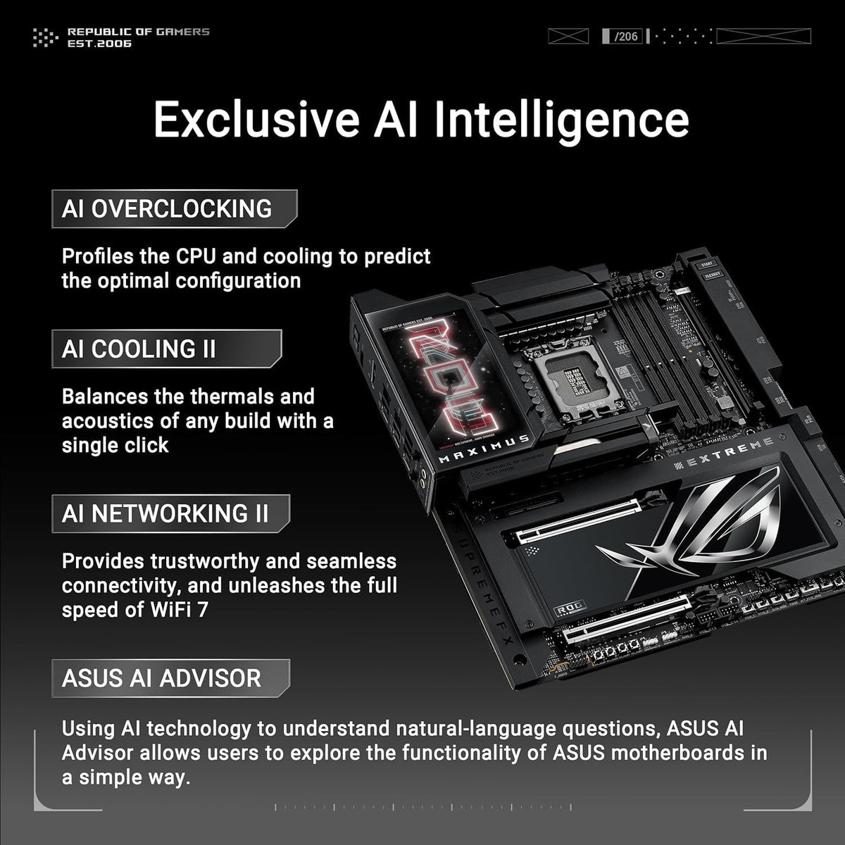 ASUS ROG Maximus Z890 Extreme Intel Z890 (LGA 1851) E-ATX Motherboard for Core Ultra (Series 2) (DDR5, PCIe 5.0, 6x M.2, Thunderbolt 5, WiFi 7, 10Gb + 2.5Gb LAN, AI Overclocking) (Certified Refurbished)