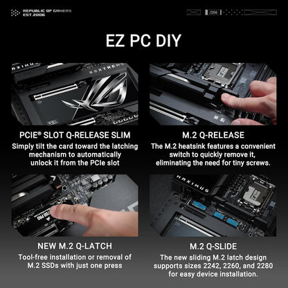 ASUS ROG Maximus Z890 Extreme Intel Z890 (LGA 1851) E-ATX Motherboard for Core Ultra (Series 2) (DDR5, PCIe 5.0, 6x M.2, Thunderbolt 5, WiFi 7, 10Gb + 2.5Gb LAN, AI Overclocking) (Certified Refurbished)