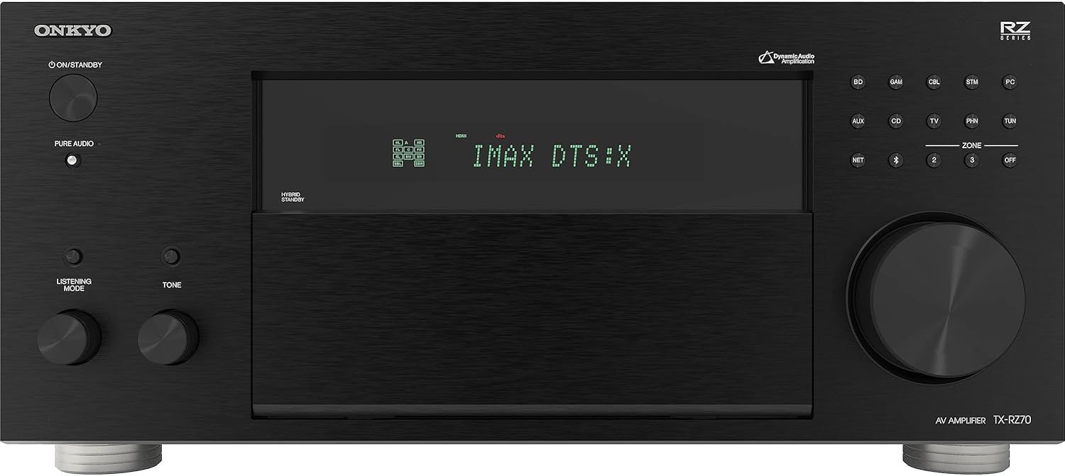Onkyo TX-RZ70 11.2-Channel AV Receiver - 140 Watts Per Channel, Dirac Live Out of Box, Works with Sonos Certified, THX Certified and More (Certified Refurbished)