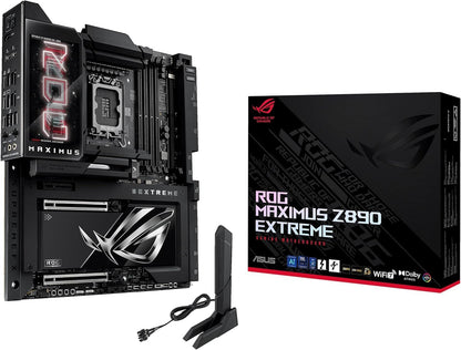 ASUS ROG Maximus Z890 Extreme Intel Z890 (LGA 1851) E-ATX Motherboard for Core Ultra (Series 2) (DDR5, PCIe 5.0, 6x M.2, Thunderbolt 5, WiFi 7, 10Gb + 2.5Gb LAN, AI Overclocking) (Certified Refurbished)