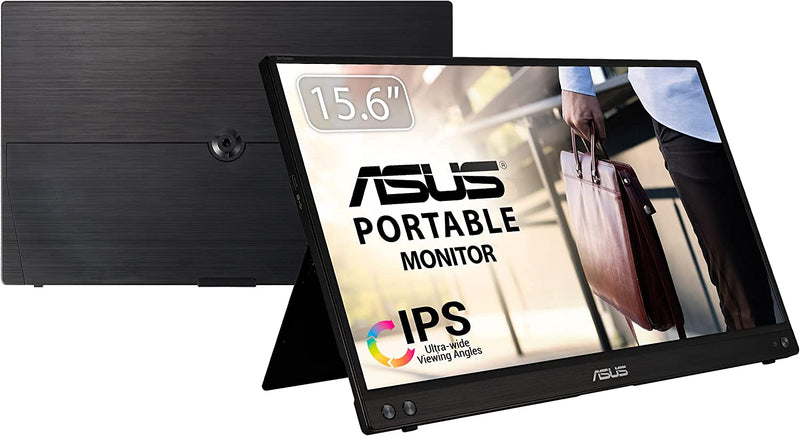 ASUS ZenScreen MB16ACV Portable USB Monitor- 16 inch (15.6 inch viewable) Full HD, IPS, Hybrid Signal Solution, USB Type-C, Flicker Free, Blue Light Filter, Anti-glare surface, Antibacterial treatment (Certified Refurbished)