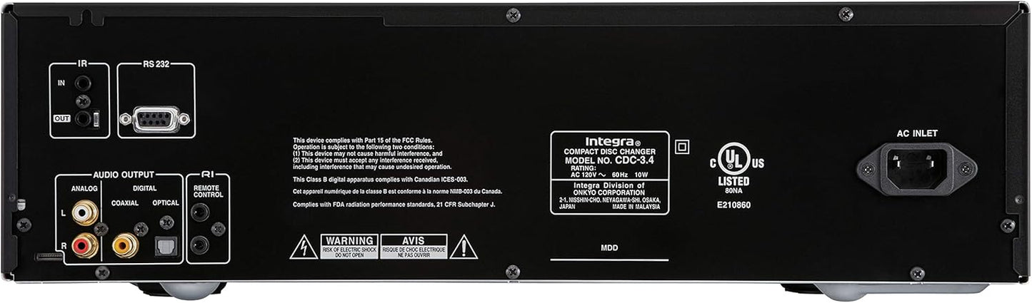 Integra CDC-3.4 Premium 6 Disc CD Carousel Changer  (Certified Refurbished)